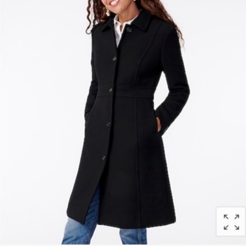 J. Crew Black Wool Coat Women - Size 4